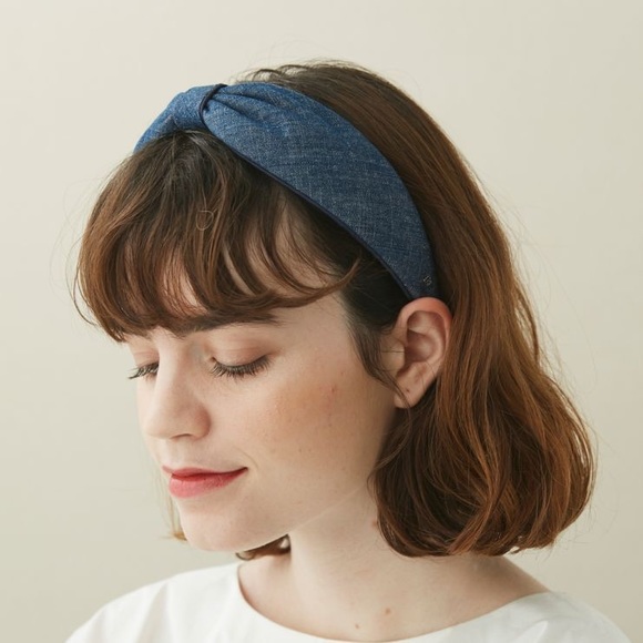 Made in France / Brand New luxury hair accessories Alexander de Paris denim - Picture 3 of 8